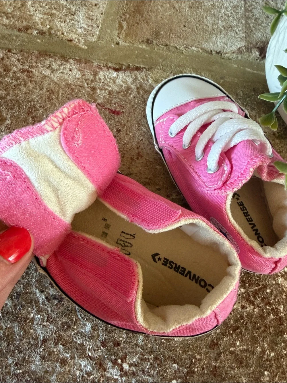 Converse | Pink Canvas Kids Sneakers with White Laces